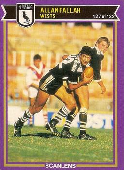 1987 Scanlens Rugby League #127 Allan Fallah Front